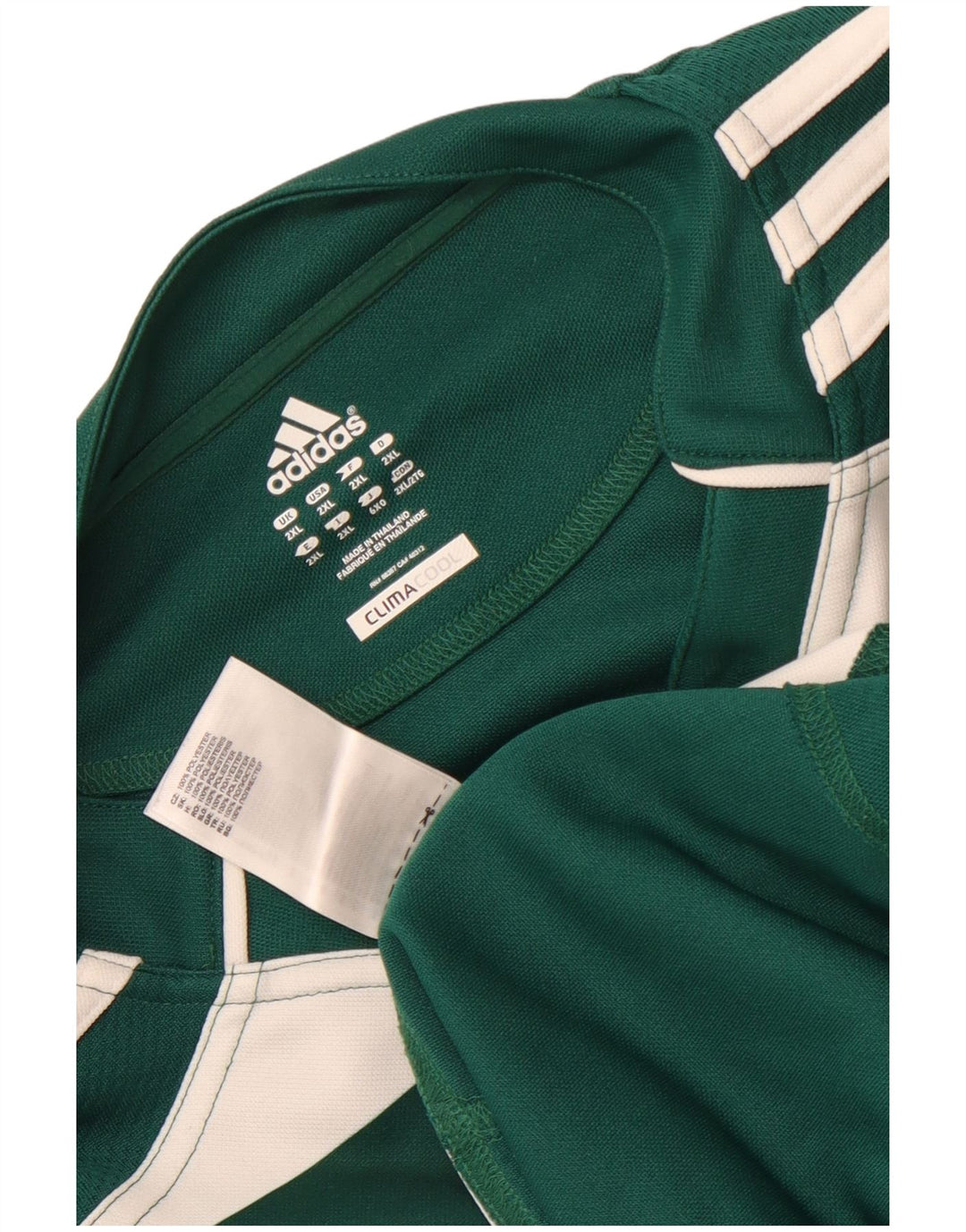 Мужская футболка Adidas Climacool Top 2XL из полиэстера в зеленую полоску