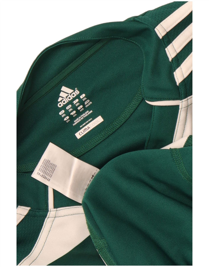 Мужская футболка Adidas Climacool Top 2XL из полиэстера в зеленую полоску