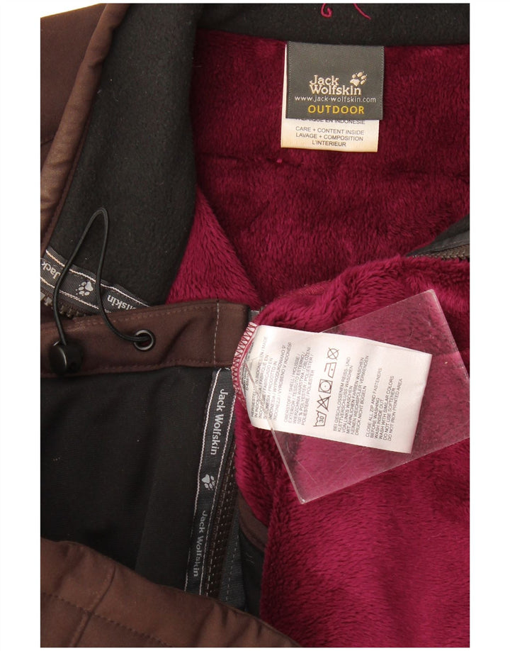 Женская ветровка с подкладкой Jack Wolfskin UK 16, большая коричневая полиэстер