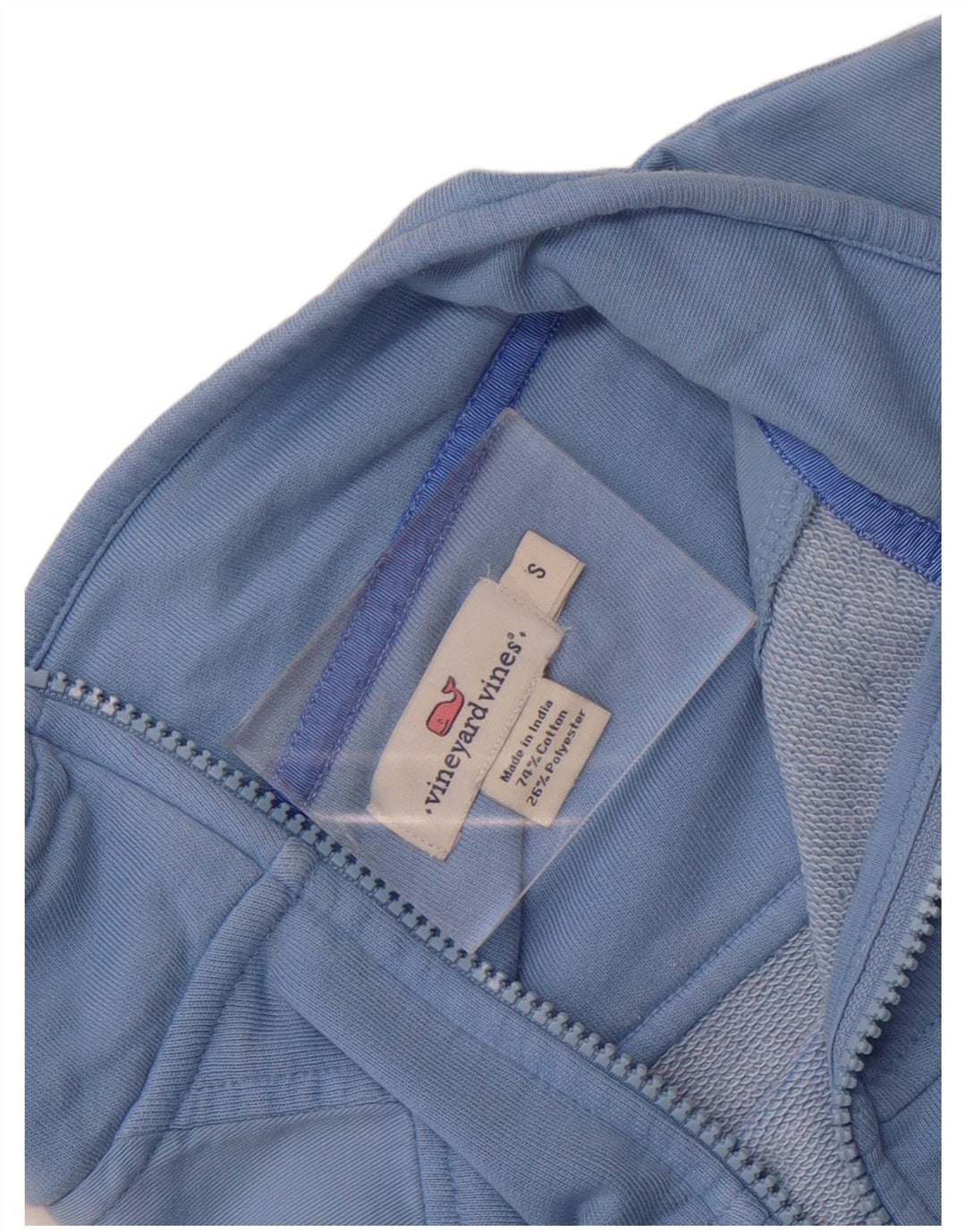 Женский свободный свитшот с воротником на молнии Vineyard Vines, Великобритания, 10, маленький синий