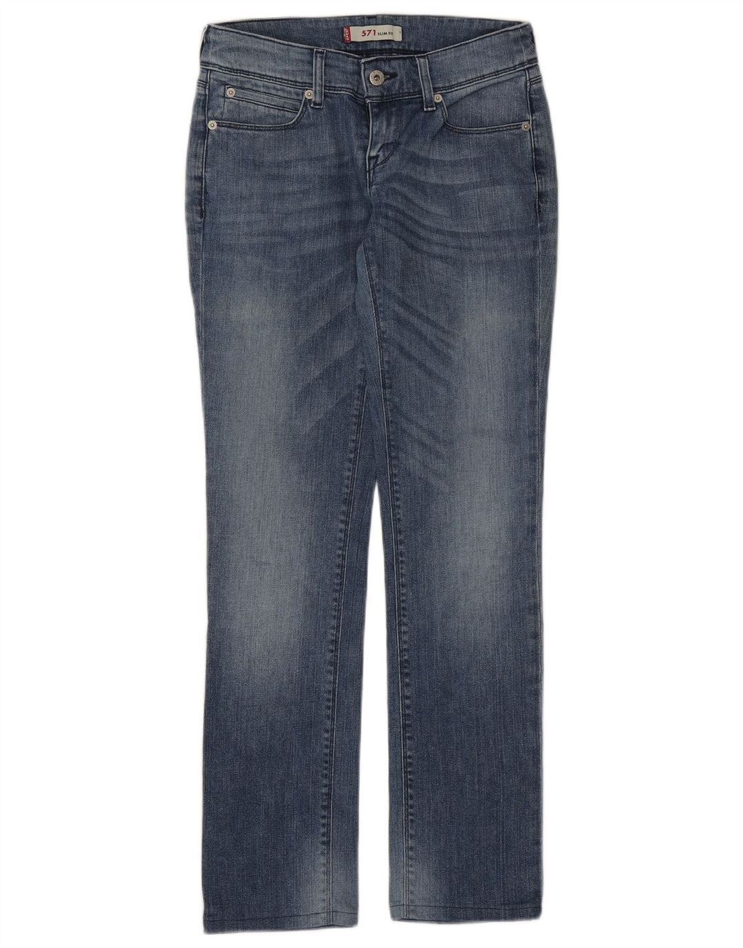 Женские узкие джинсы Levi's 571 W28 L30 синие, хлопок
