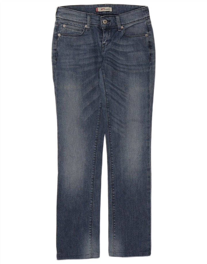 Женские узкие джинсы Levi's 571 W28 L30 синие, хлопок