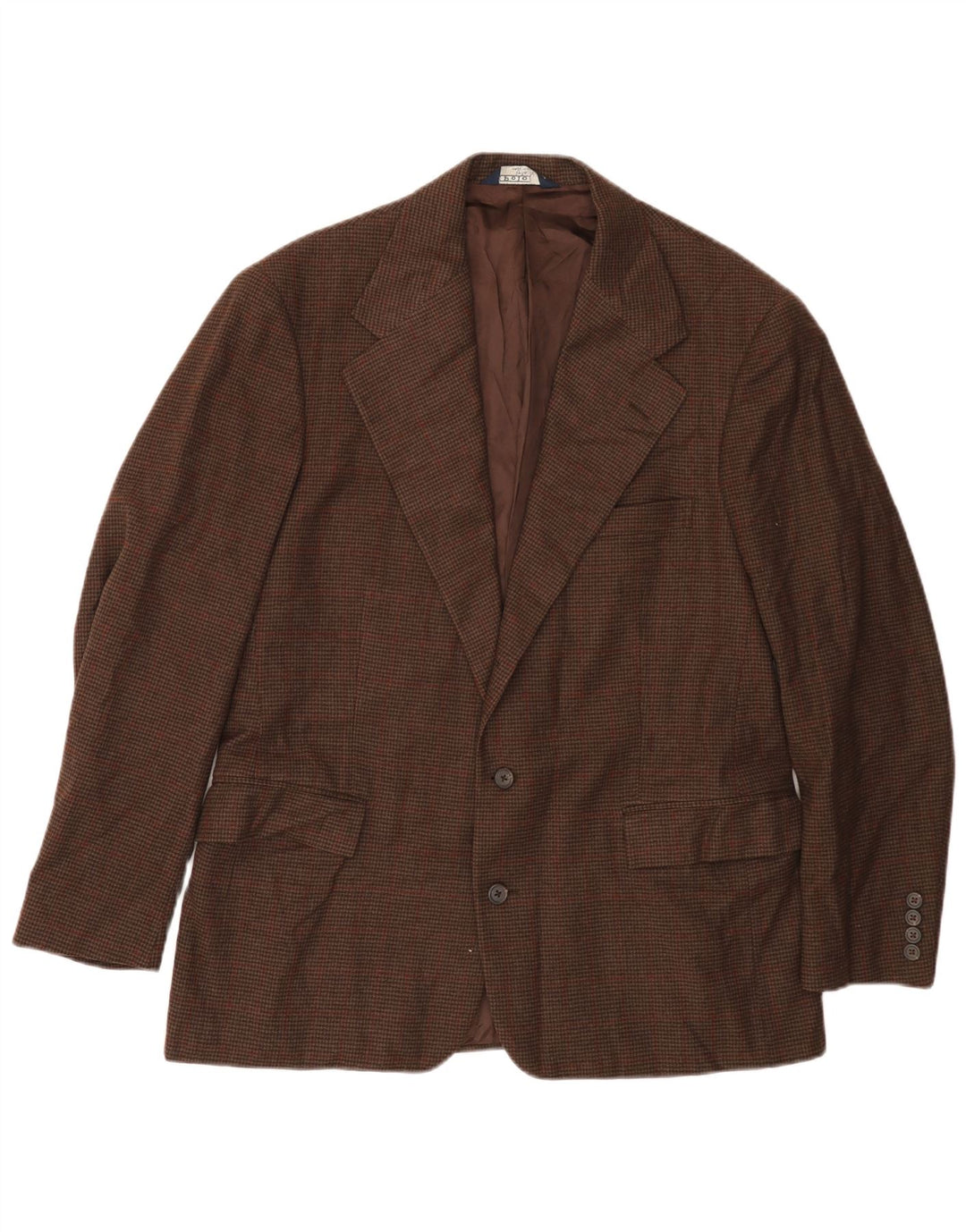 Мужской пиджак с 2 пуговицами Polo Ralph Lauren, Великобритания 42, большой коричневый с узором «гусиные лапки»