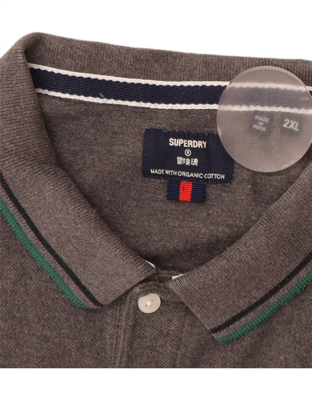 Мужская рубашка-поло Superdry 2XL, серая, хлопок