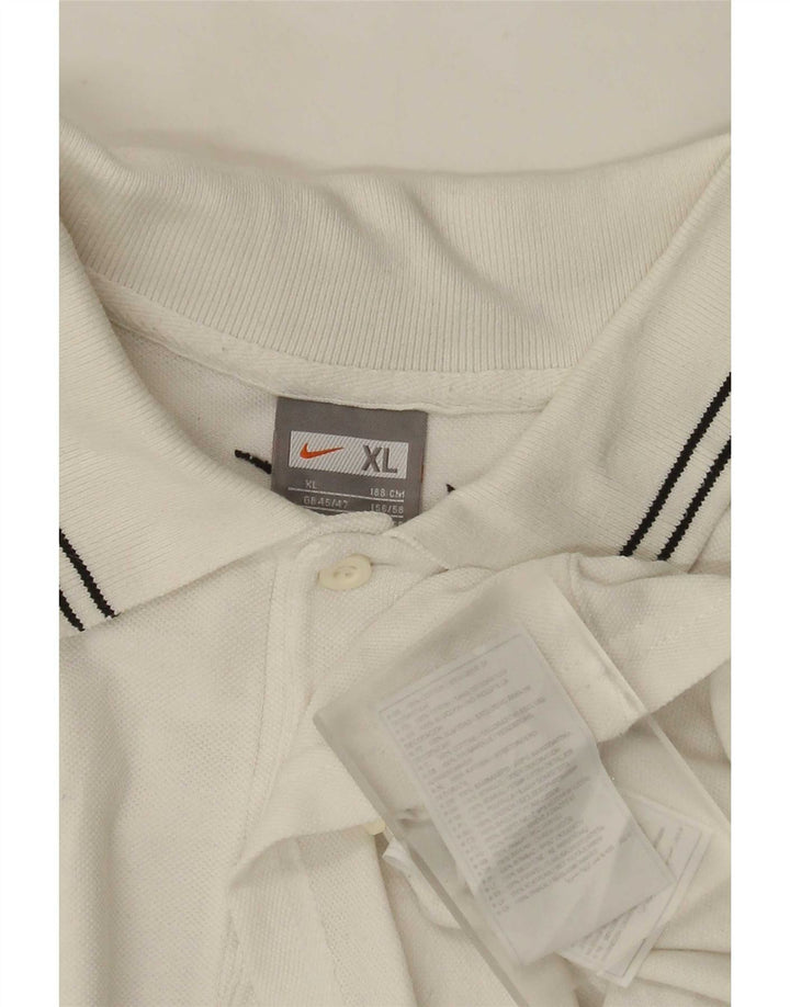 Мужская рубашка-поло с графическим рисунком Nike XL, белый хлопок