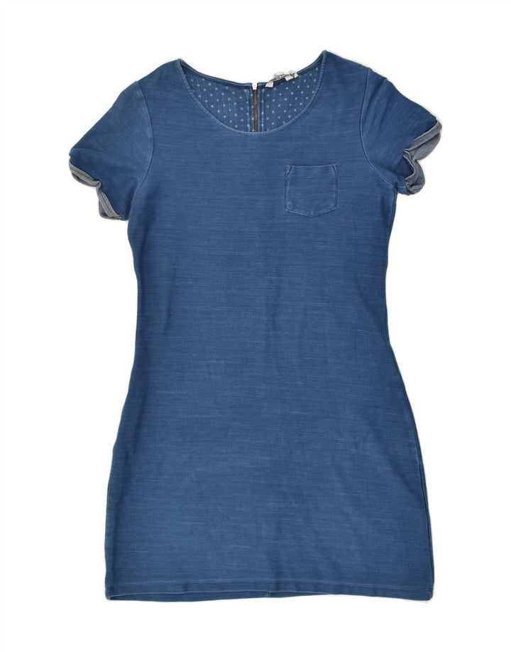 FAT FACE Womens Sheath Dress UK 12 Medium  Navy Blue Cotton | Vintage Fat Face | Thrift | Second-Hand Fat Face | Used Clothing | Messina Hembry 