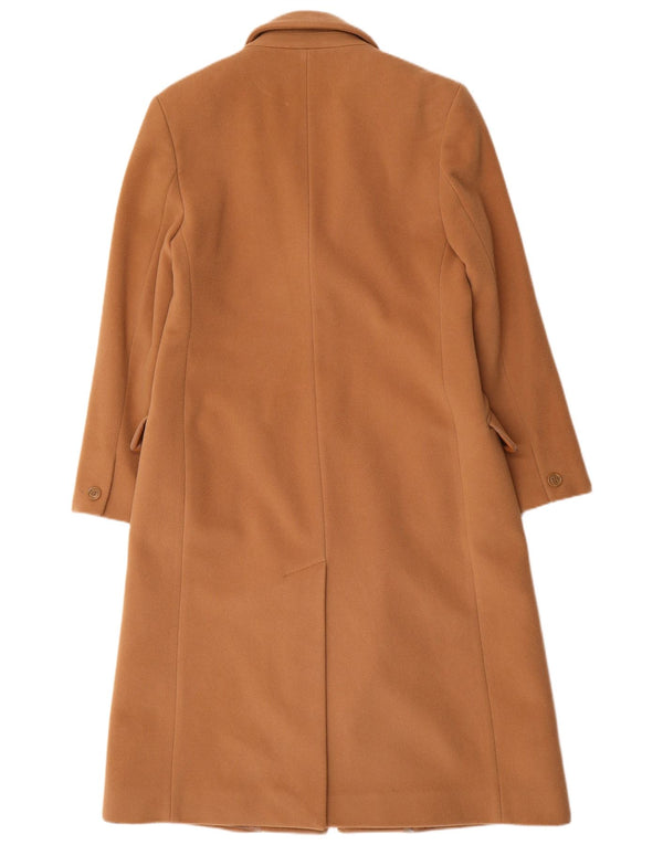 LAURA ASHLEY Женское пальто UK 14, большое коричневое из натуральной шерсти