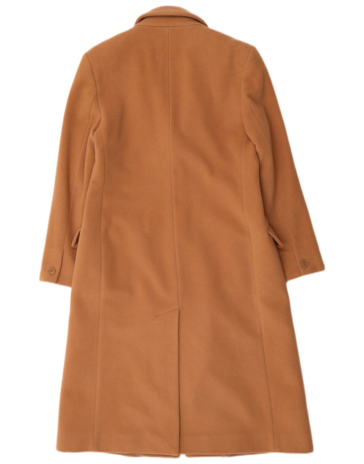 LAURA ASHLEY Женское пальто UK 14, большое коричневое из натуральной шерсти