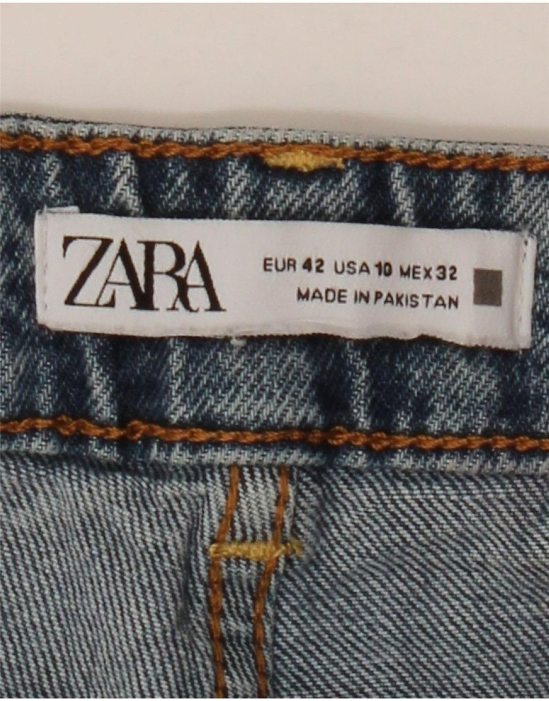 Женские прямые джинсы ZARA EU 42, большие W32 L26, синие