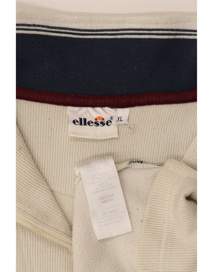 ELLESSE Мужской свитшот с воротником на молнии, джемпер XL, серый хлопок