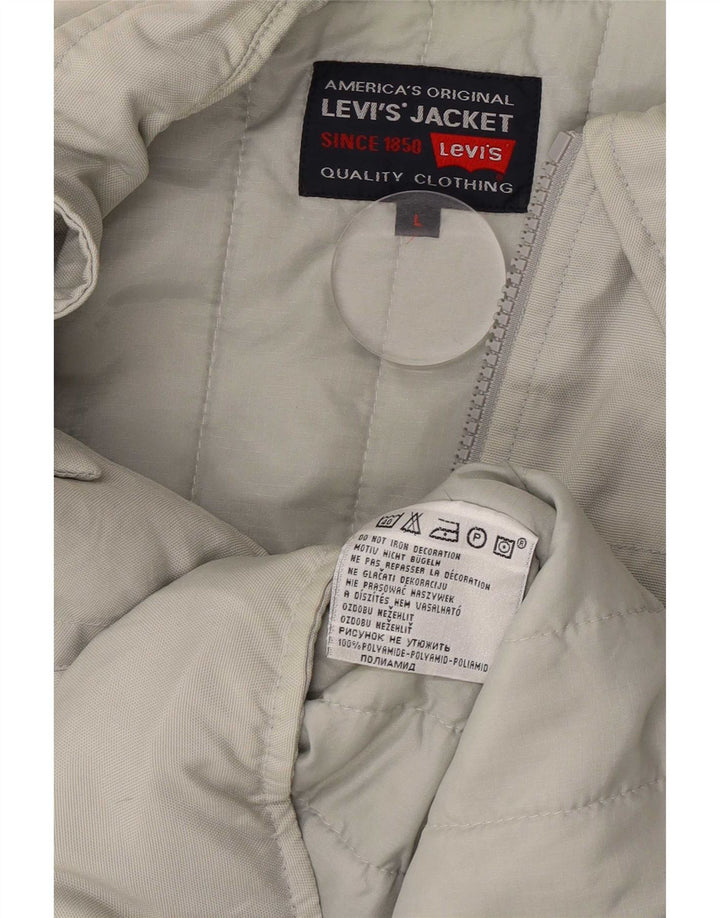 Мужская куртка Levi's Utility UK 40, большая, серая, полиамид