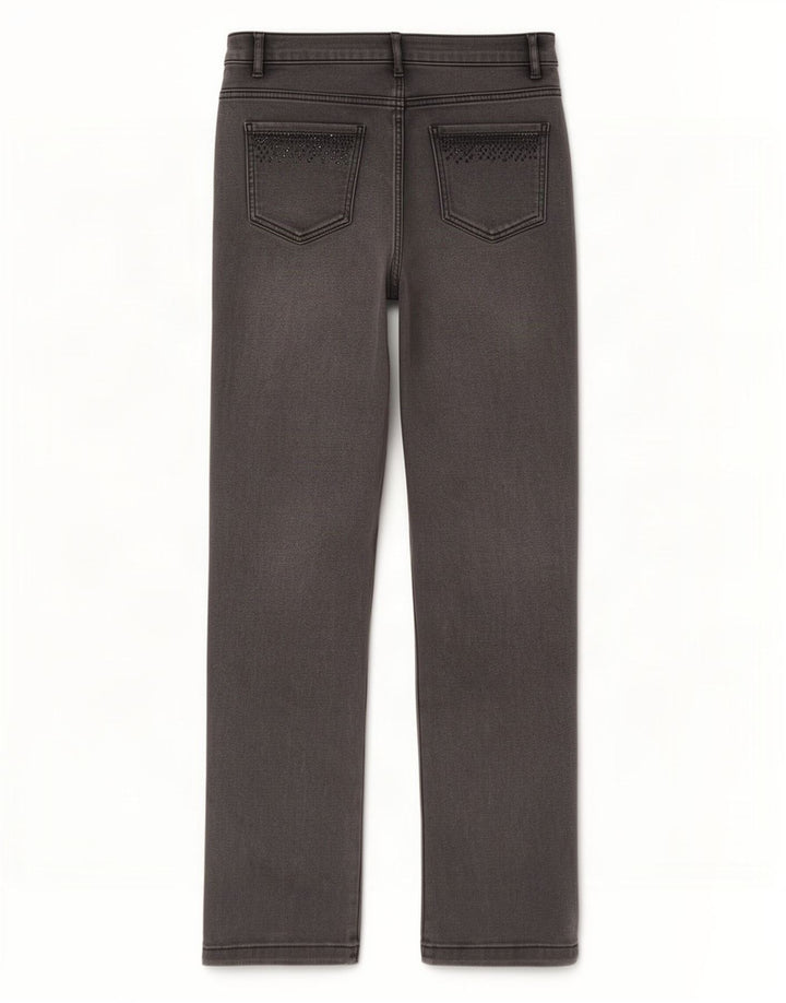 Женские прямые джинсы Marks & Spencer UK 12 Medium W30 L29 Серые хлопковые