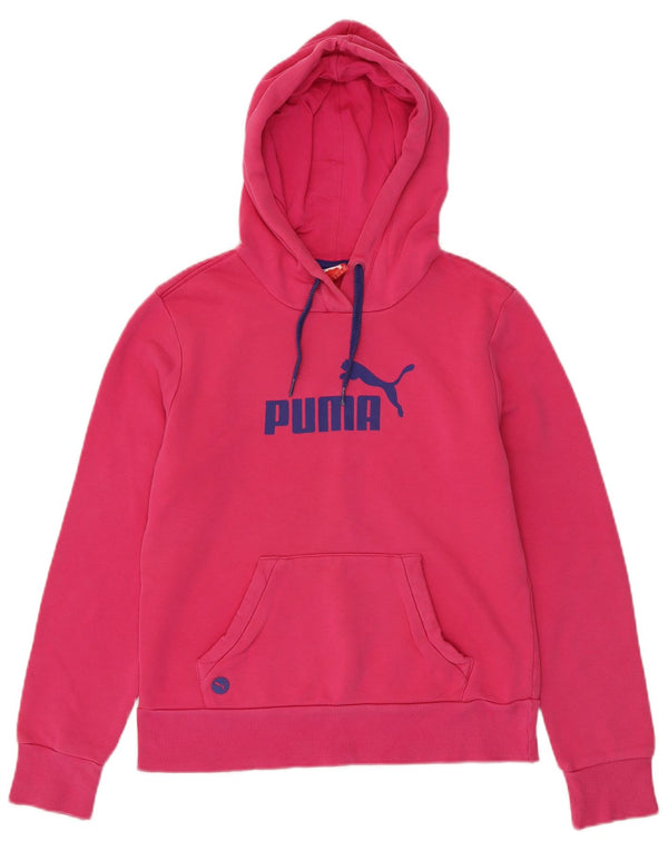 Женский джемпер с капюшоном PUMA UK 12, хлопок среднего розового цвета