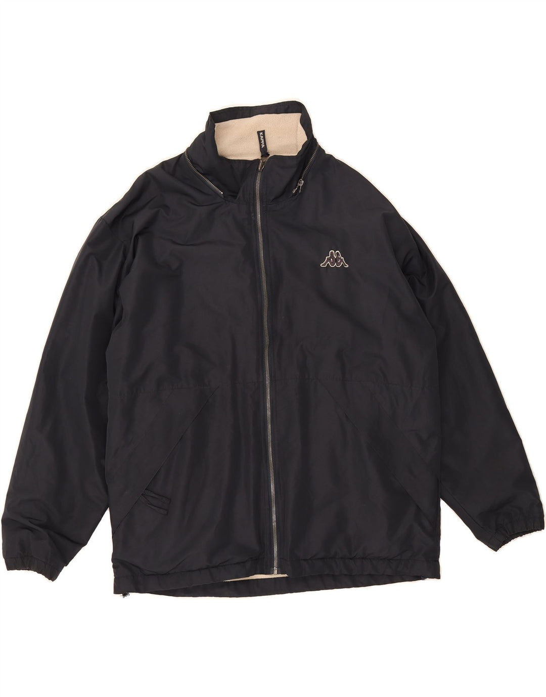 KAPPA Mens Reversible Jacket UK 36 Small Navy Blue Polyester Vintage Kappa and Second-Hand Kappa from Messina Hembry 