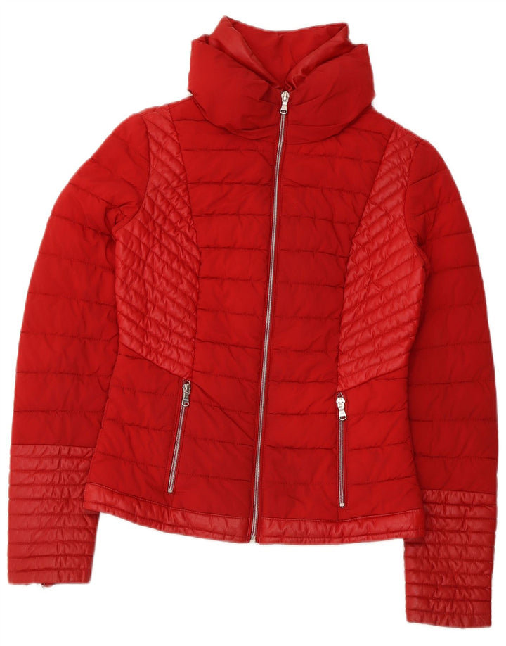 Guess Женская стеганая куртка UK 6 XS Красный Полиуретан
