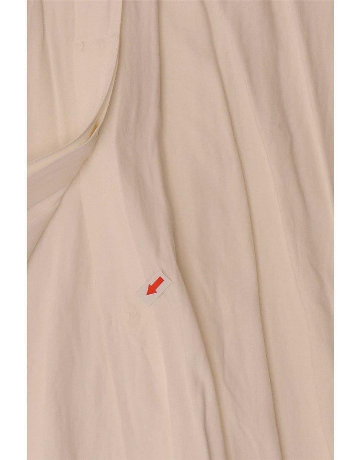 Женская блузка-рубашка оверсайз Benetton IT 44 Medium Off White Viscose