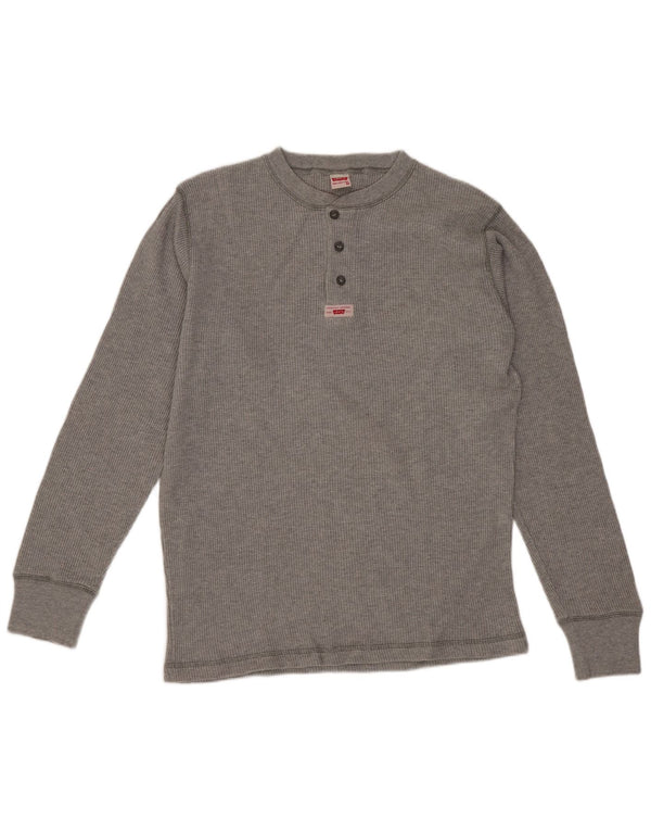 Levi's Mens Top Long Sleeve Medium Grey Cotton