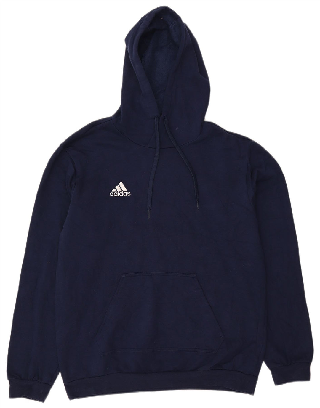 Мужской джемпер с капюшоном Adidas среднего размера, темно-синий, хлопок
