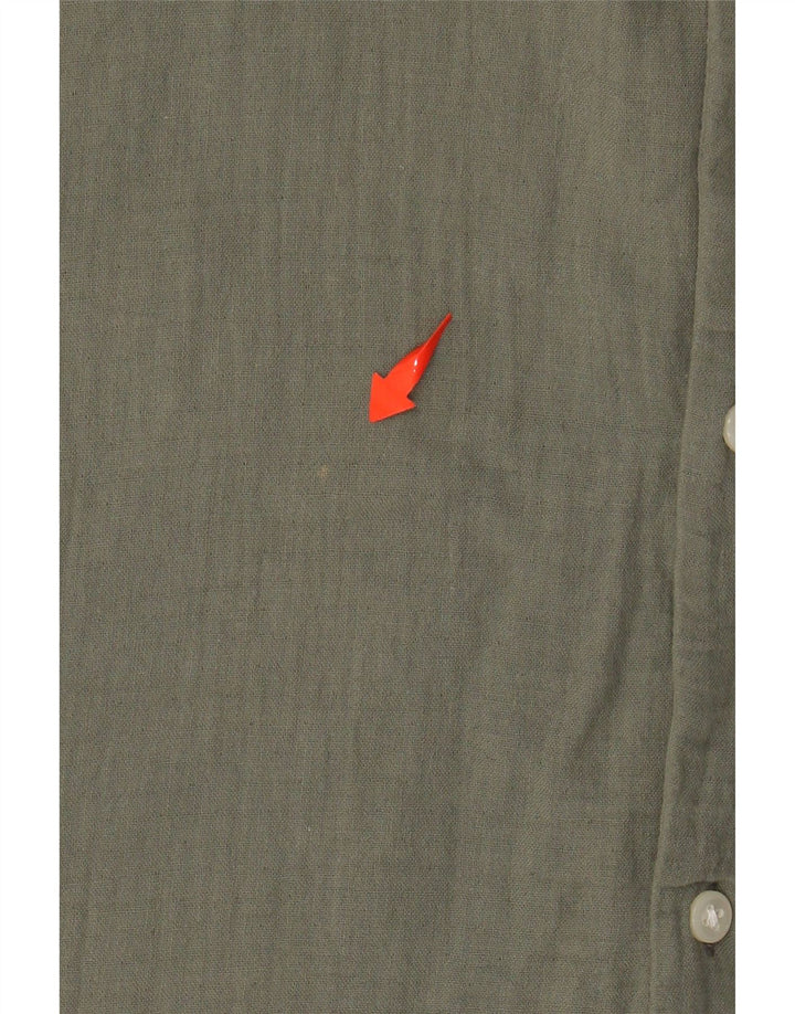 Мужская рубашка с коротким рукавом JACK & JONES, большой размер, хлопок цвета хаки