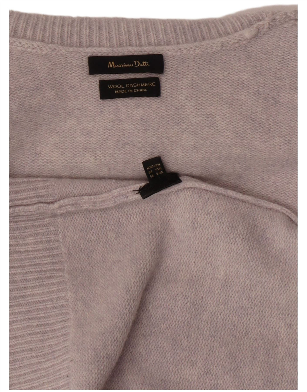 Женский свободный джемпер с высоким воротником Massimo Dutti UK 6 XS, серая шерсть