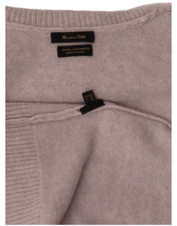 Женский свободный джемпер с высоким воротником Massimo Dutti UK 6 XS, серая шерсть