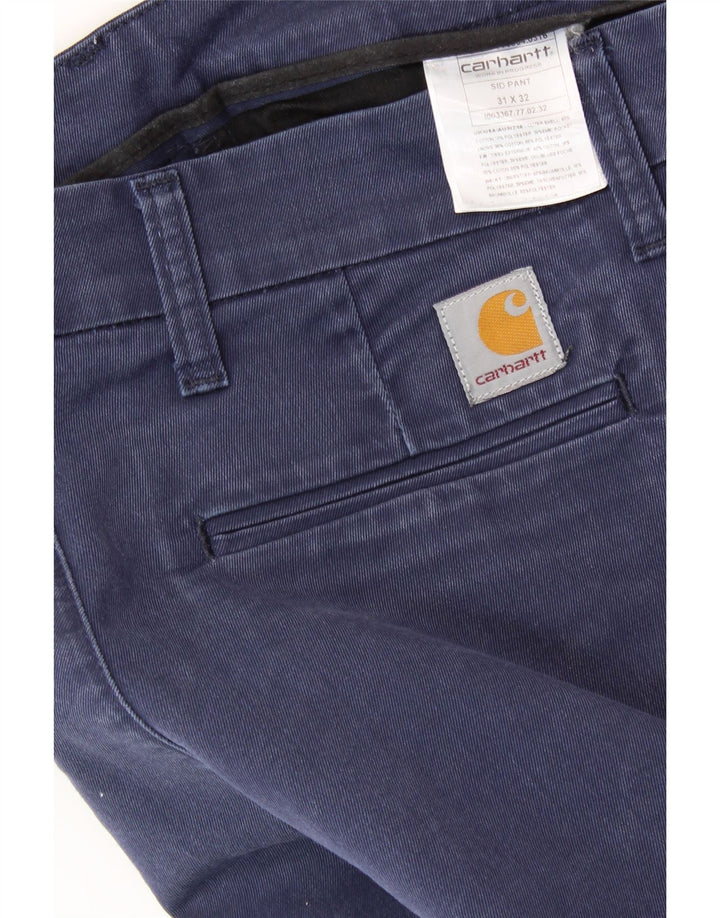CARHARTT Женские прямые брюки-чиносы Sid W31 L26 Темно-синие, хлопок