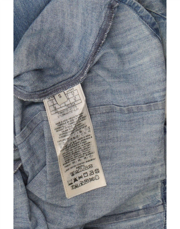 Guess Женская джинсовая рубашка оверсайз UK 6 XS Синяя хлопковая