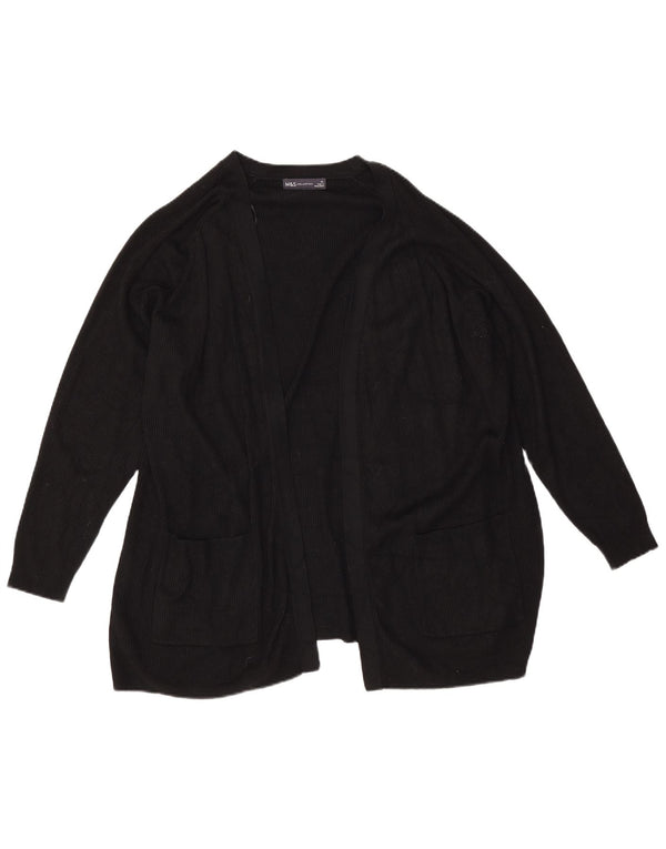 Женский открытый кардиган Marks & Spencer UK 18 XL, черный вискоза