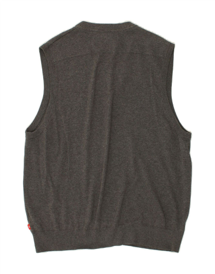 IZOD Mens Vest Tank Top Large Grey Cotton Vintage Izod and Second-Hand Izod from Messina Hembry 