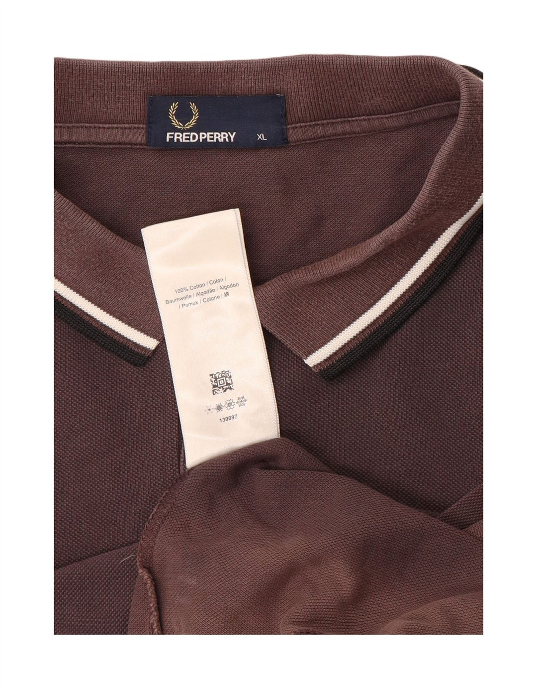 Мужская рубашка-поло Fred Perry XL, коричневый хлопок