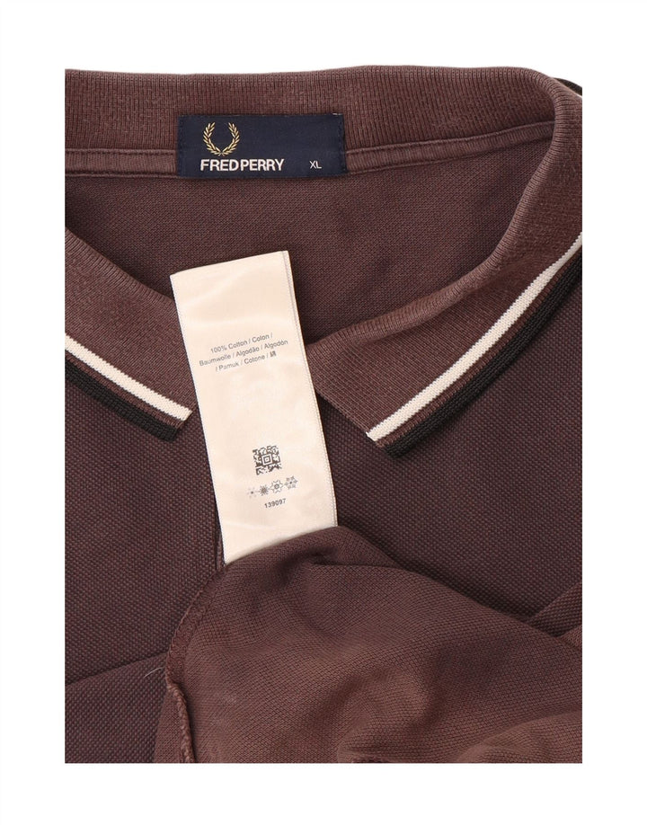 Мужская рубашка-поло Fred Perry XL, коричневый хлопок
