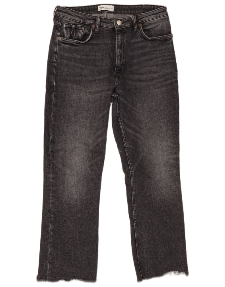Женские прямые джинсы Zara EU 40 Medium W30 L26 Серые