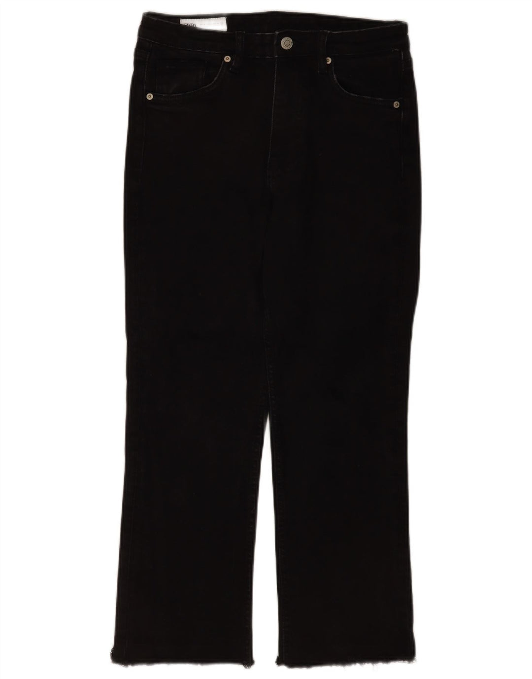 Женские укороченные джинсы Zara EU 38 Small W28 L25, черные