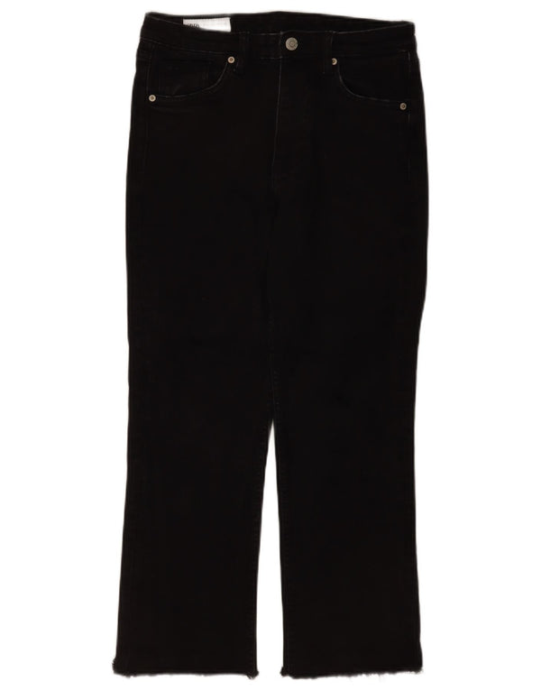 Женские укороченные джинсы Zara EU 38 Small W28 L25, черные