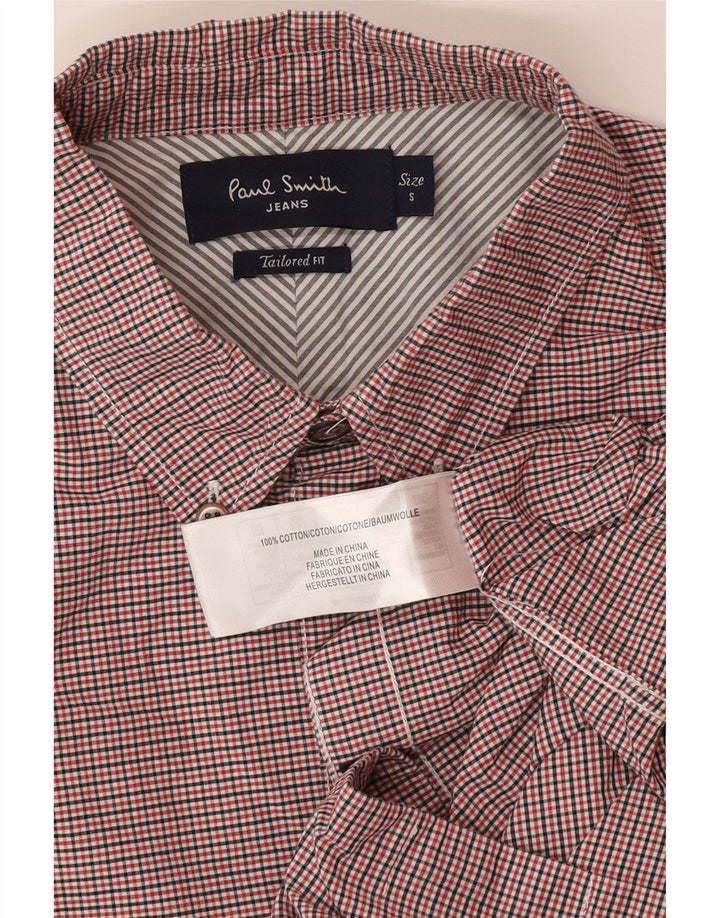 Мужская рубашка в клетку Paul Smith, хлопковая, маленькая красная клетка