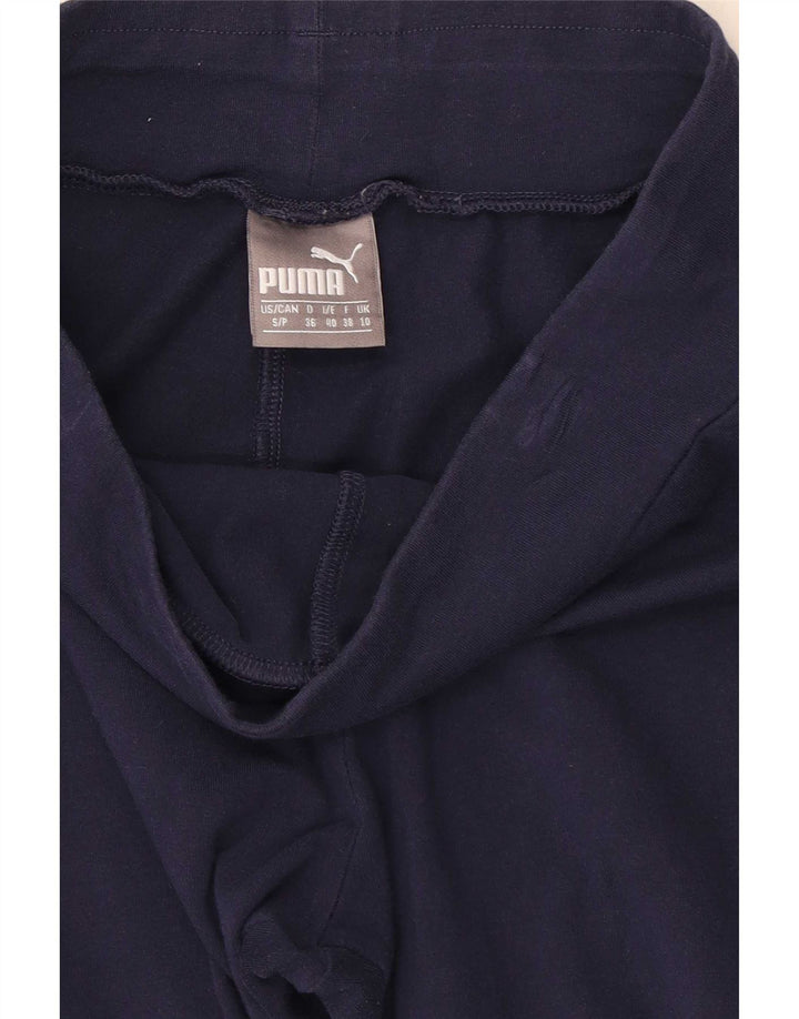 Женские леггинсы с рисунком Puma UK 10, маленькие, темно-синие