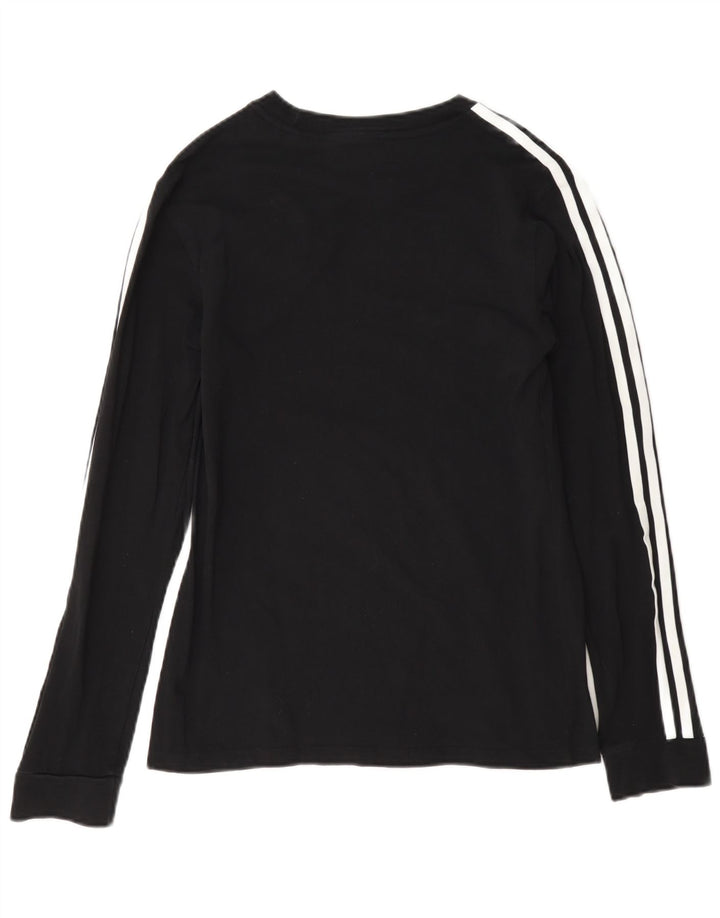 Женский топ Adidas с длинным рукавом UK 8, маленький черный