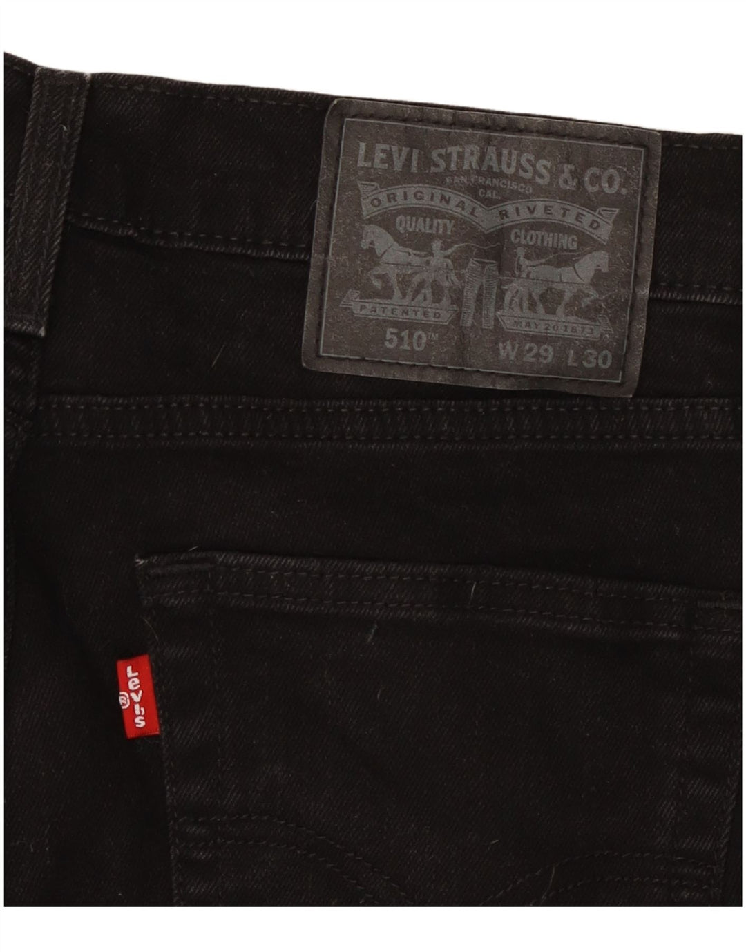 Женские джинсы скинни LEVI'S 510 W29 L27, черный хлопок