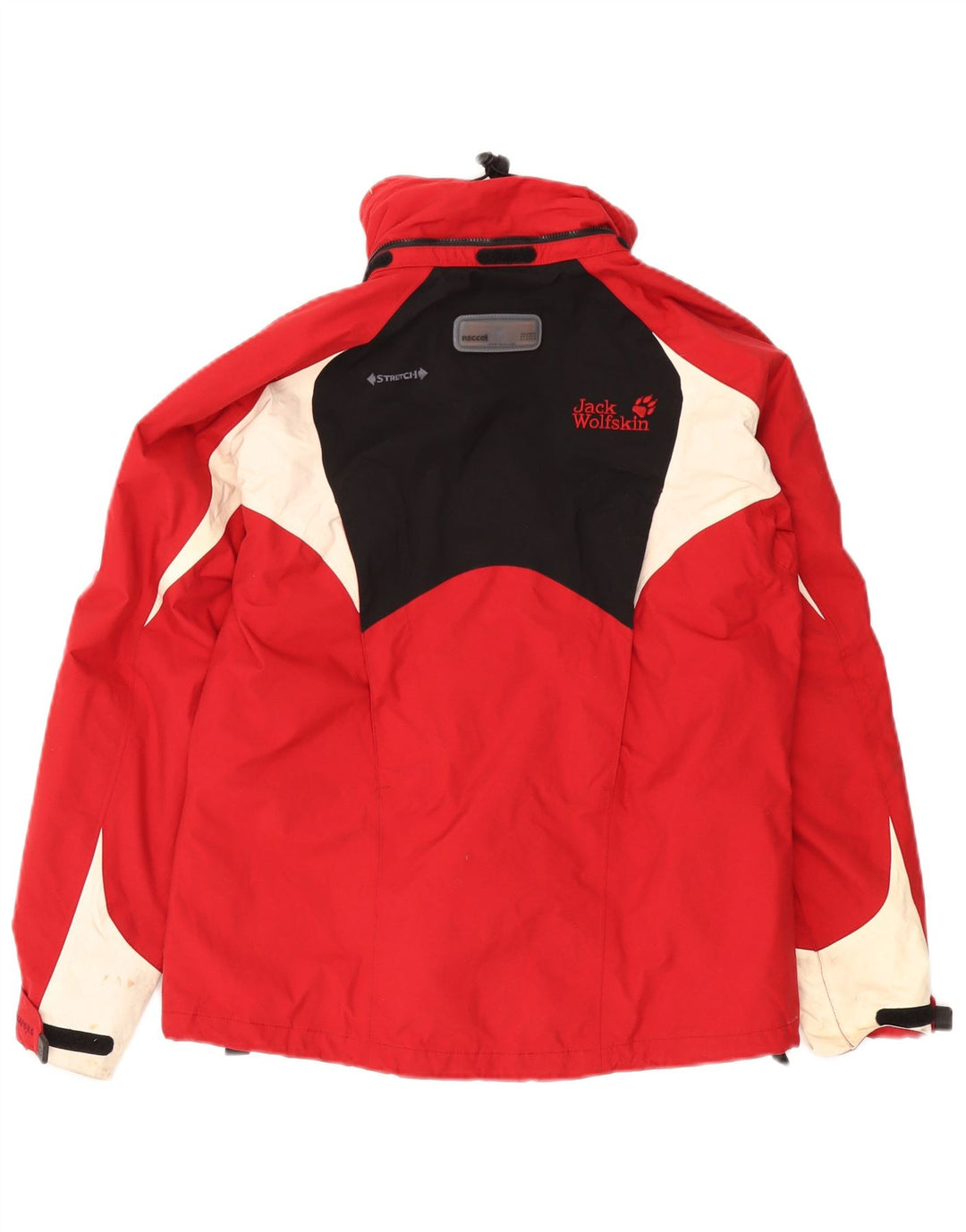 Женская ветровка Jack Wolfskin UK 10, маленькая, красная с цветными блоками