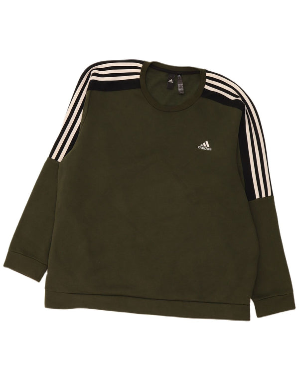 Мужской свитер Adidas Jumper 2XL Хаки Цветные блоки Хлопок