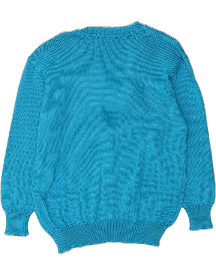 VINTAGE Womens Oversized Cardigan Sweater IT 48 XL Blue Cotton Vintage Vintage and Second-Hand Vintage from Messina Hembry 