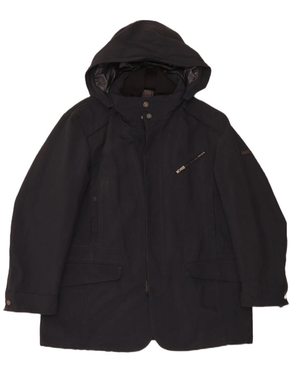 Trussardi Мужская ветровка с капюшоном IT 56 3XL Черный Полиамид