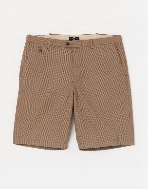 Мужские шорты чинос Marks & Spencer Blue Harbor W40 XL, хаки, хлопок в мелкую клетку