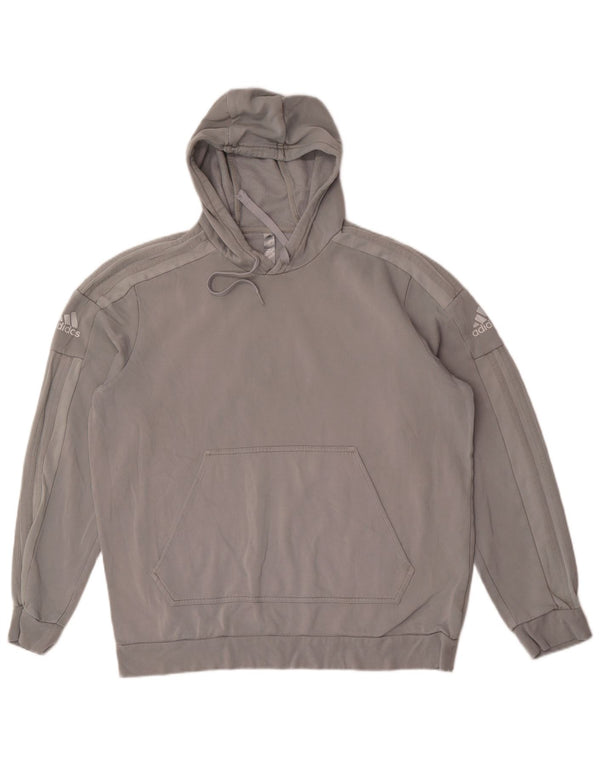 Мужской джемпер с капюшоном Adidas Primegreen XL, серый хлопок