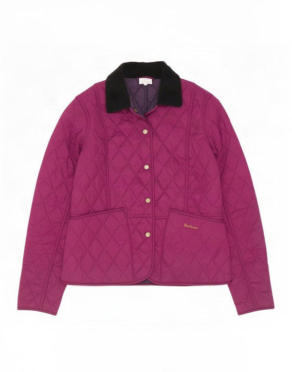Женская стеганая куртка Barbour UK 8 маленькая фиолетовая из полиэстера