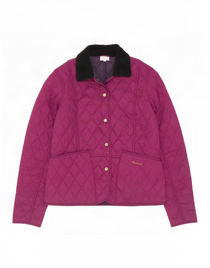Женская стеганая куртка Barbour UK 8 маленькая фиолетовая из полиэстера