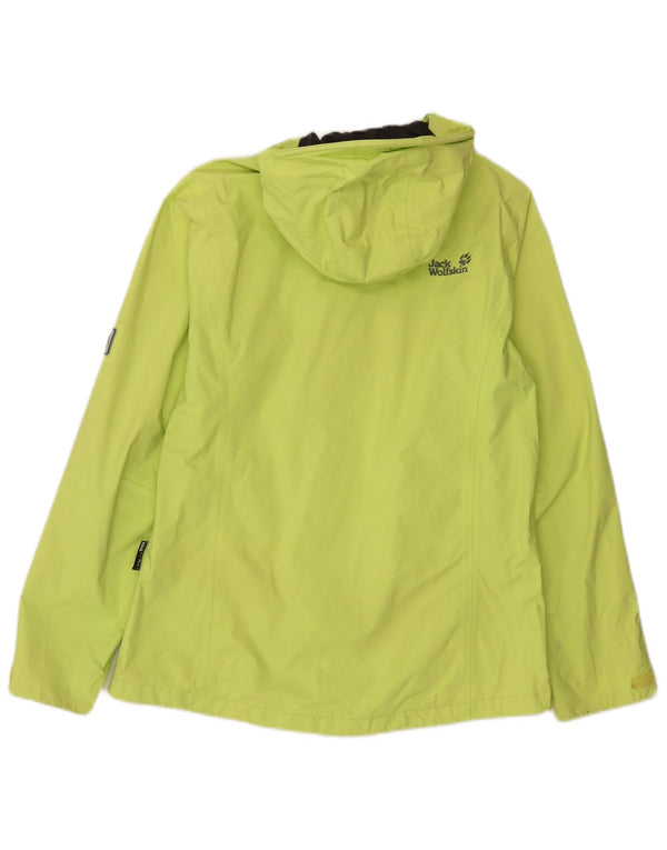 Женская дождевик с капюшоном Jack Wolfskin UK 12/14, средний зеленый полиамид
