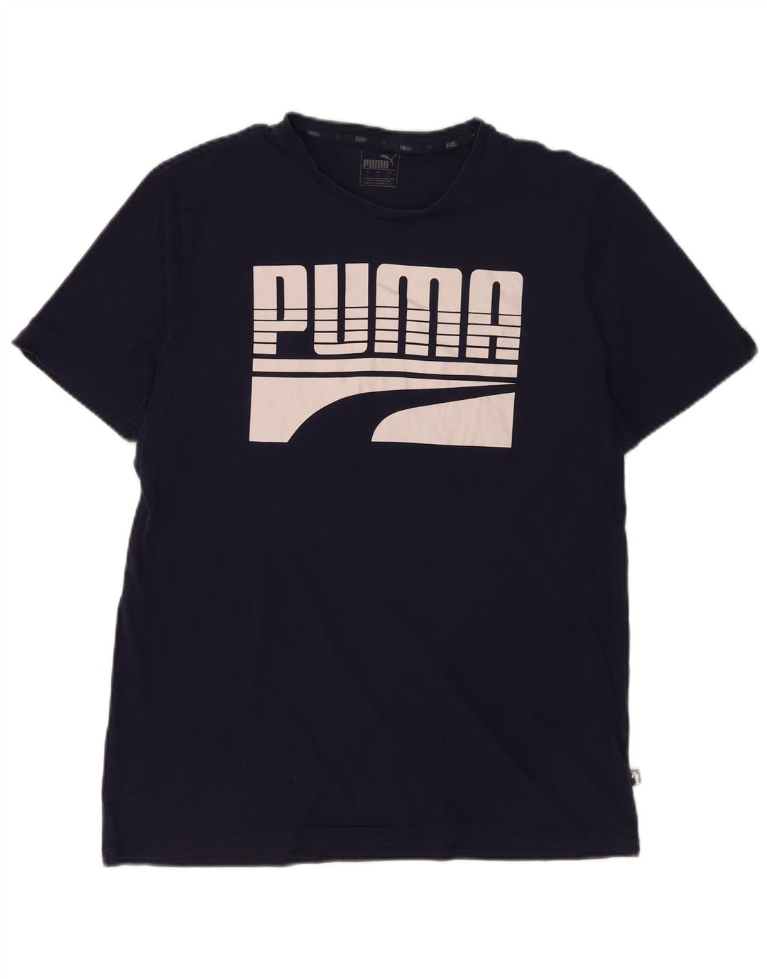 Мужская футболка с рисунком Puma, большая, темно-синяя