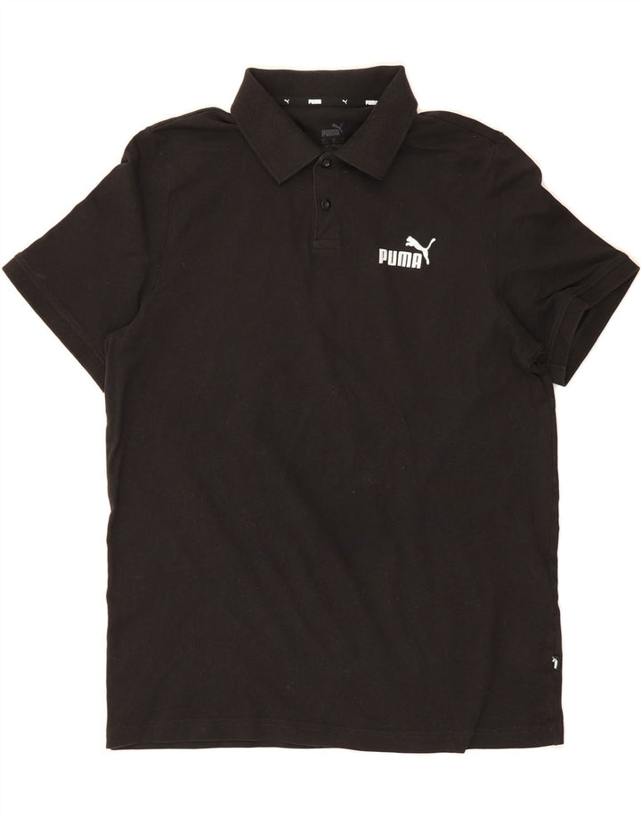 PUMA Mens Polo Shirt Large Black Cotton Vintage Puma and Second-Hand Puma from Messina Hembry 