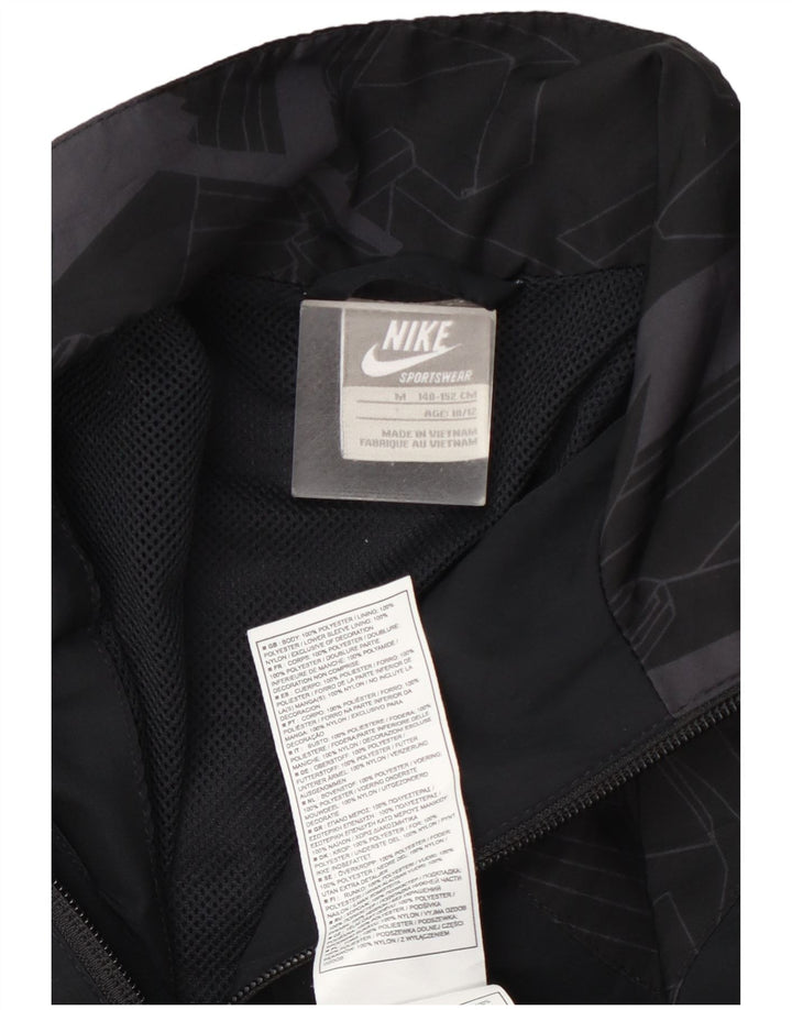 Спортивный костюм Nike для мальчиков, верхняя куртка 10–11 лет, средний темно-синий с геометрическим узором